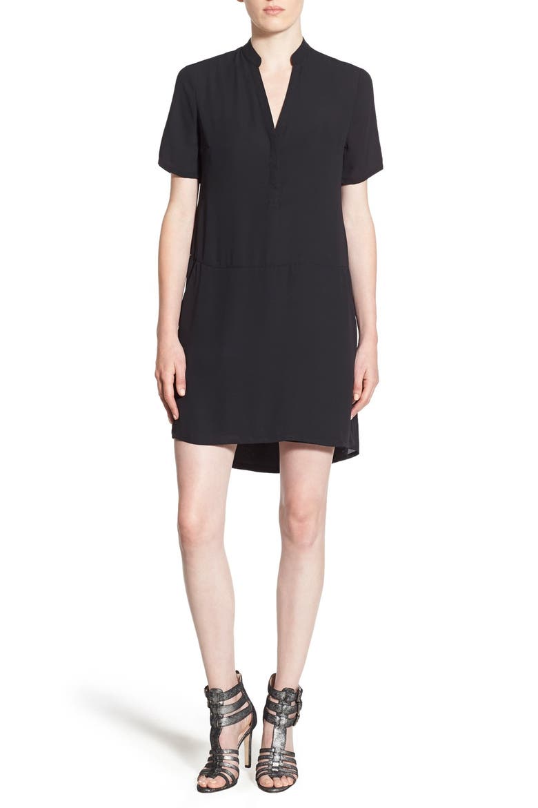 'Bronson' Shirtdress, Alternate, color, BLACK