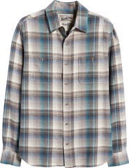 Schott NYC Two-Pocket Long Sleeve Flannel Button-Up Shirt