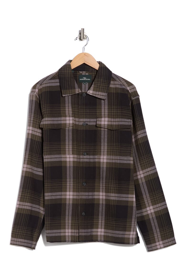 Lincoln Flannel Button-Up Shirt, Alternate, color, FOREST