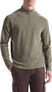 Bugatchi Brushed Cotton Blend Quarter Zip Pullover