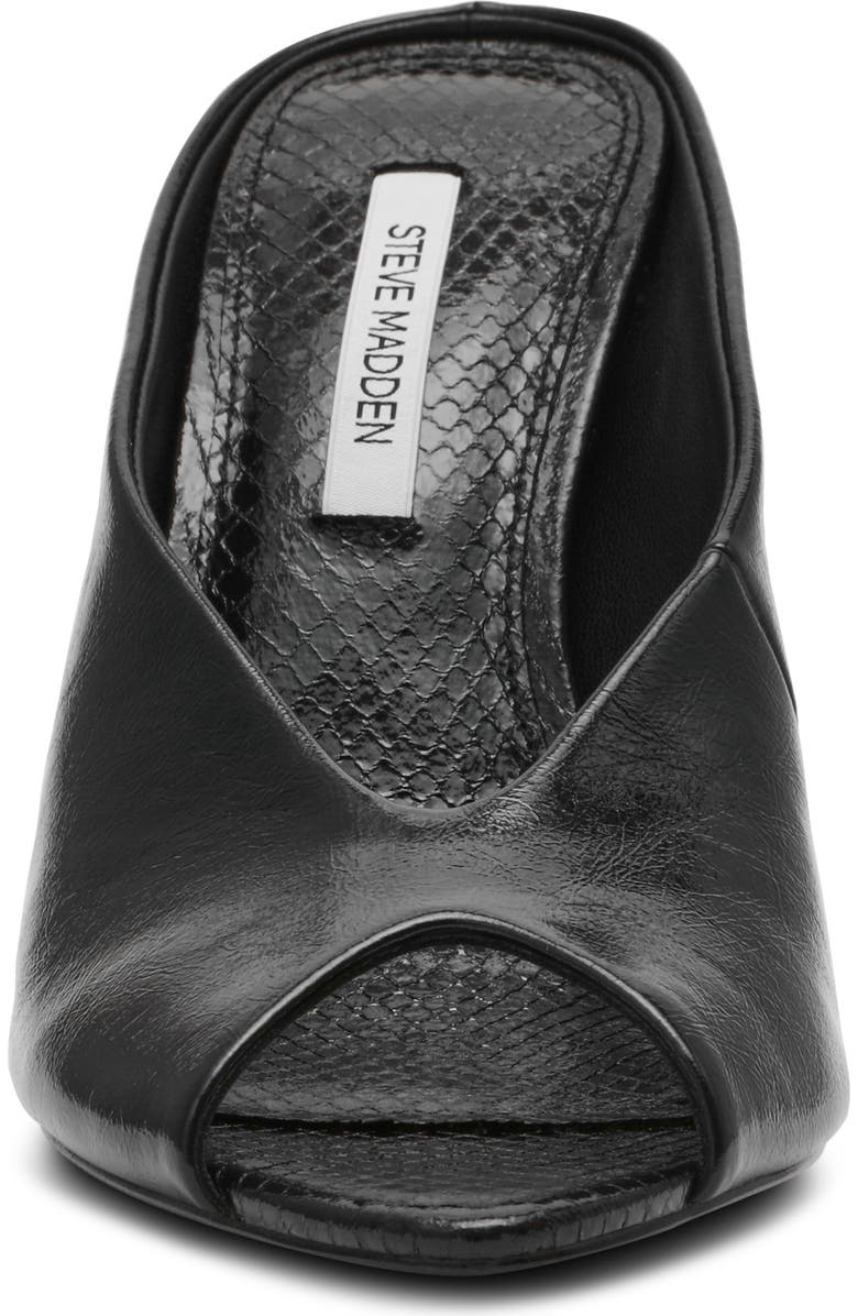 Steve Madden Agaze Peep Toe Slide Sandal, Alternate, color, Black