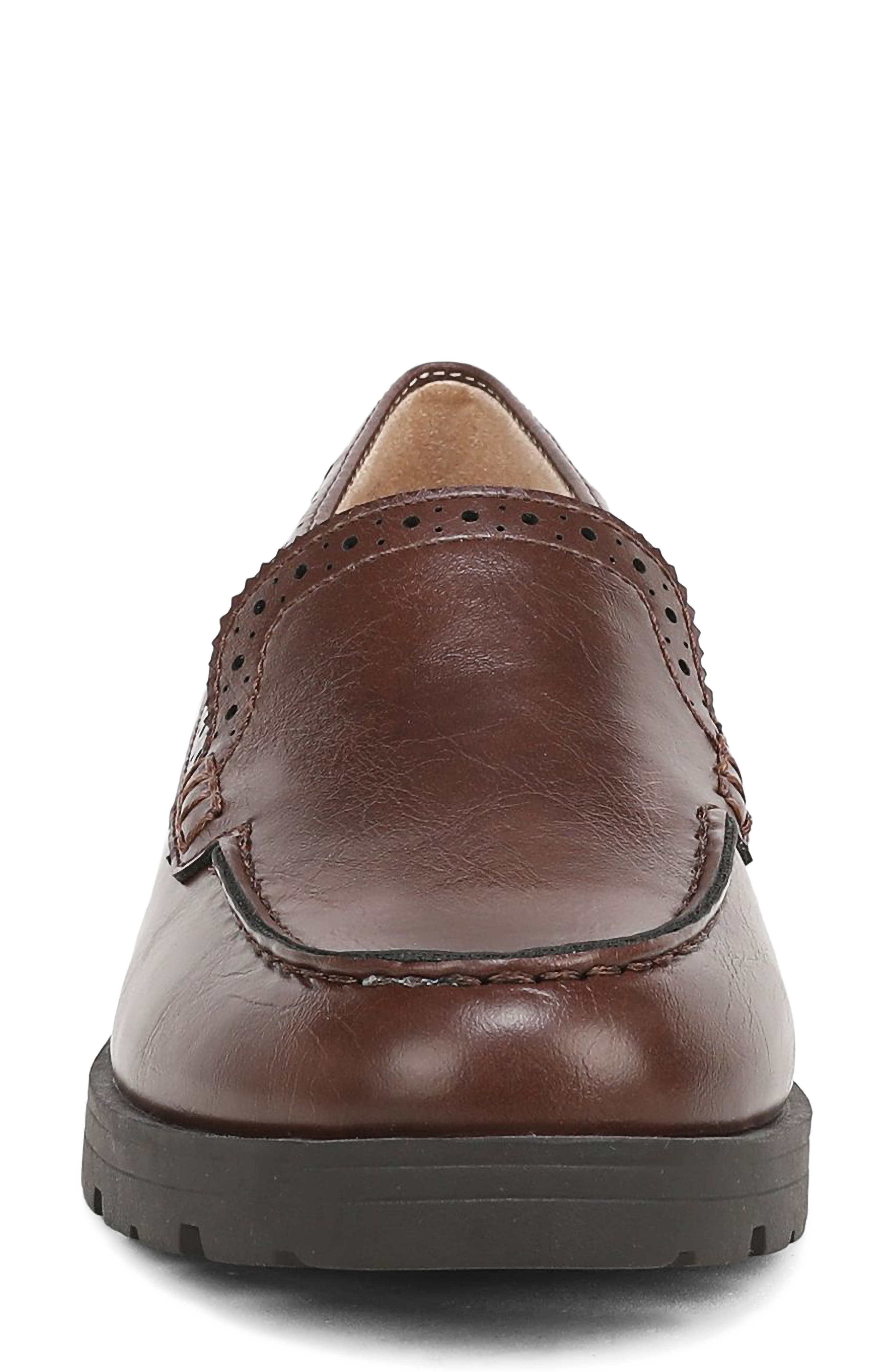 London 4 Faux Leather Loafer, Alternate, color, CHESTNUT BROWN