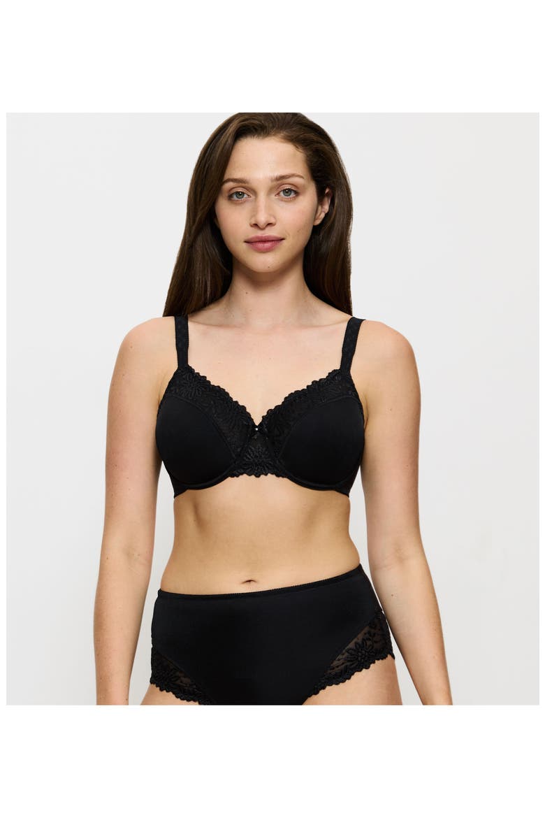 Ladyform Soft Minimizer Bra, Alternate, color, Black