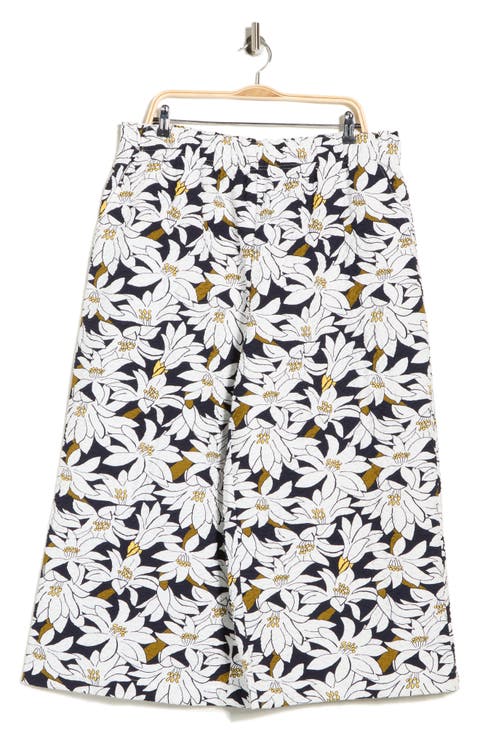 Crinkled Crop Pull-On Pants (Plus)