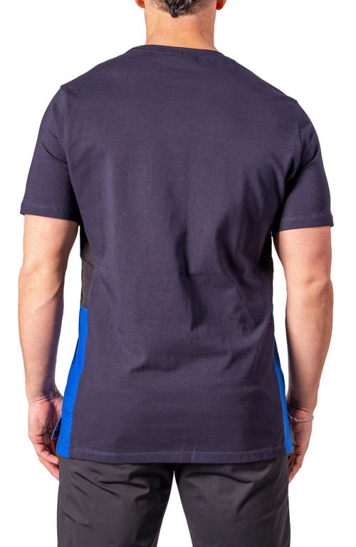 Maceoo Resistance Embroidered T-shirt In Blue