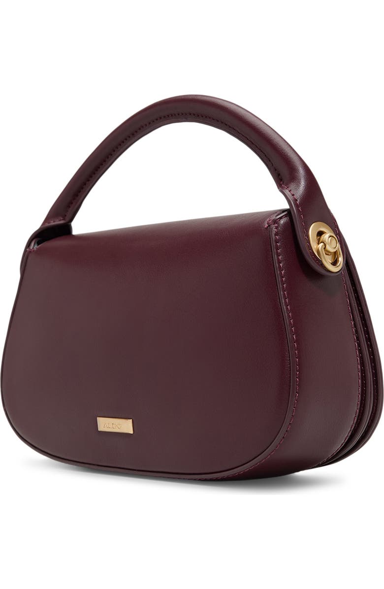ALDO Willamae Faux Leather Top Handle Bag, Alternate, color, Dark Plum