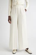 ST. JOHN Satin Back Crepe Wide Leg Pants