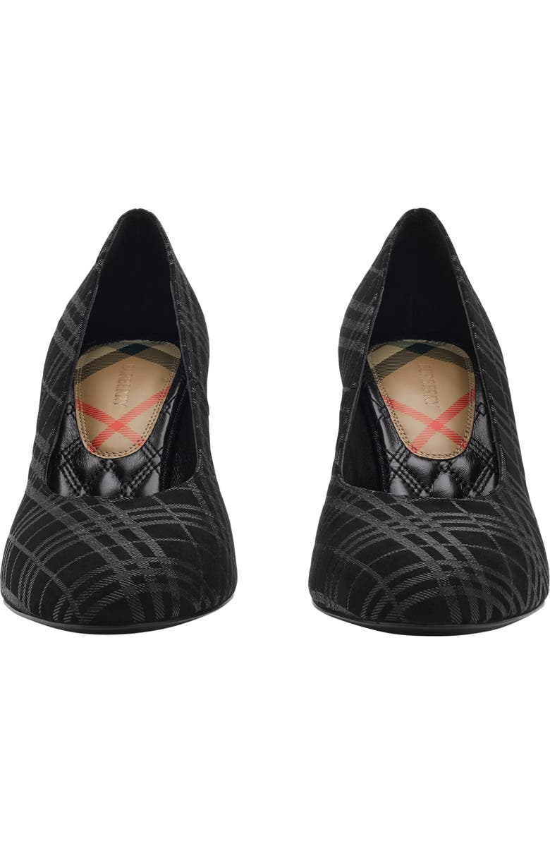 Burberry Check Suede Trinket Pumps, Alternate, color,