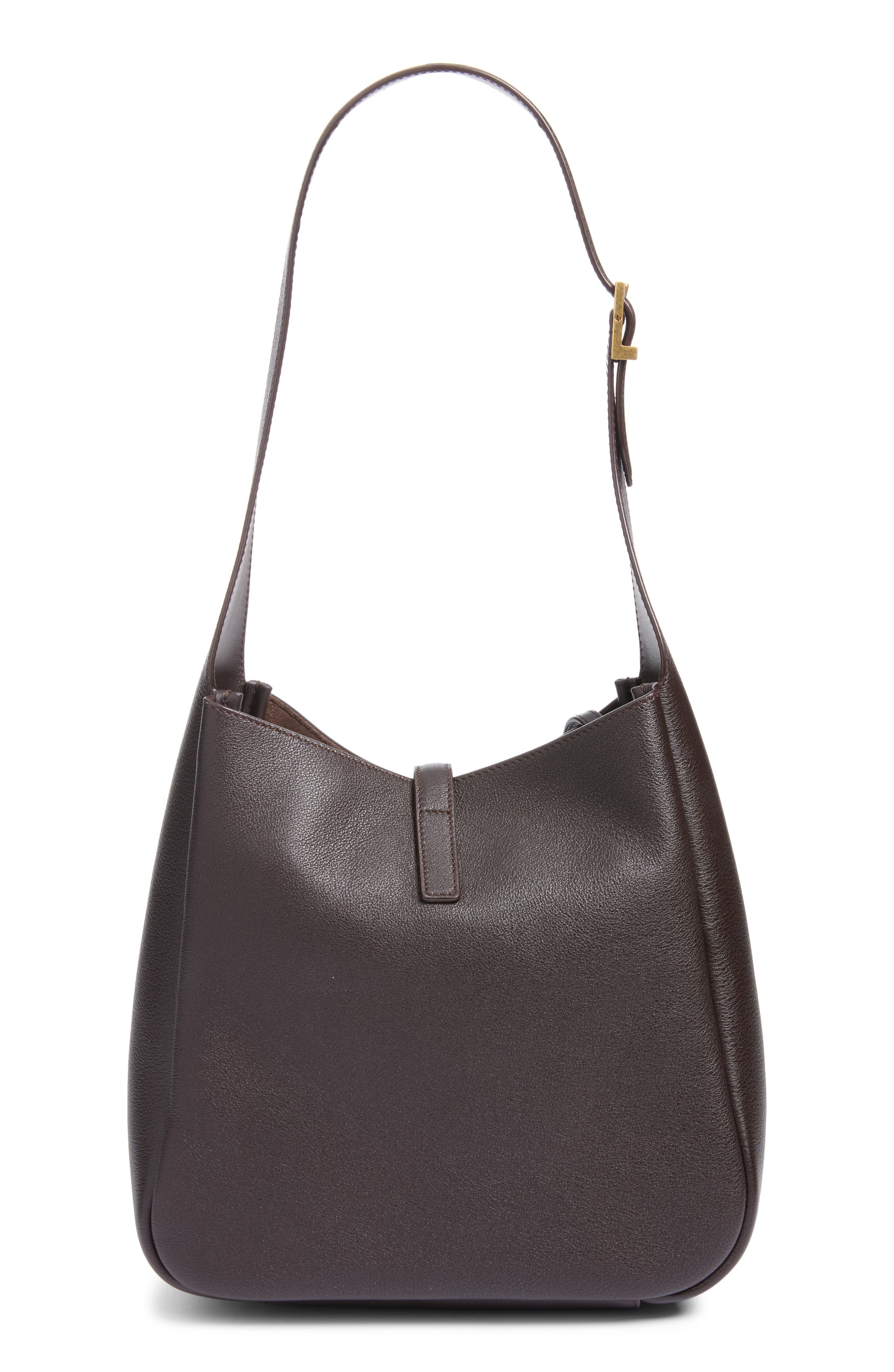 Small Le 5 à 7 Leather Hobo Bag, Alternate, color, ARABICA