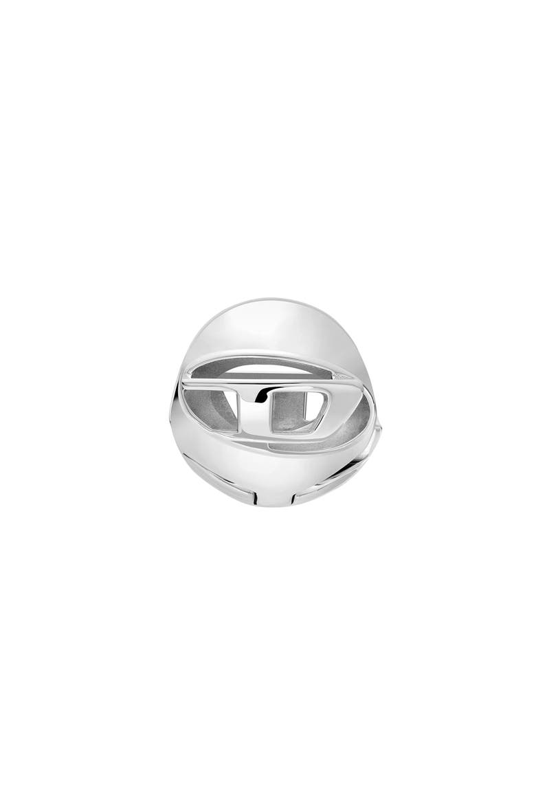 Logo Hoop Earring, Main, color, SILVER