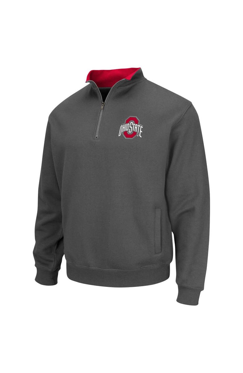COLOSSEUM Men's Colosseum Charcoal Ohio State Buckeyes Tortugas Team Logo Quarter-Zip Jacket, Alternate, color, Charcoal