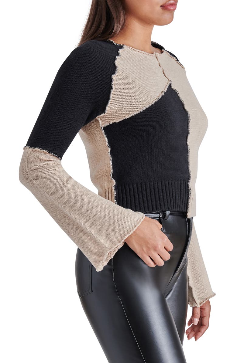 Steve Madden Rylee Colorblock Reverse Seam Sweater, Alternate, color, 