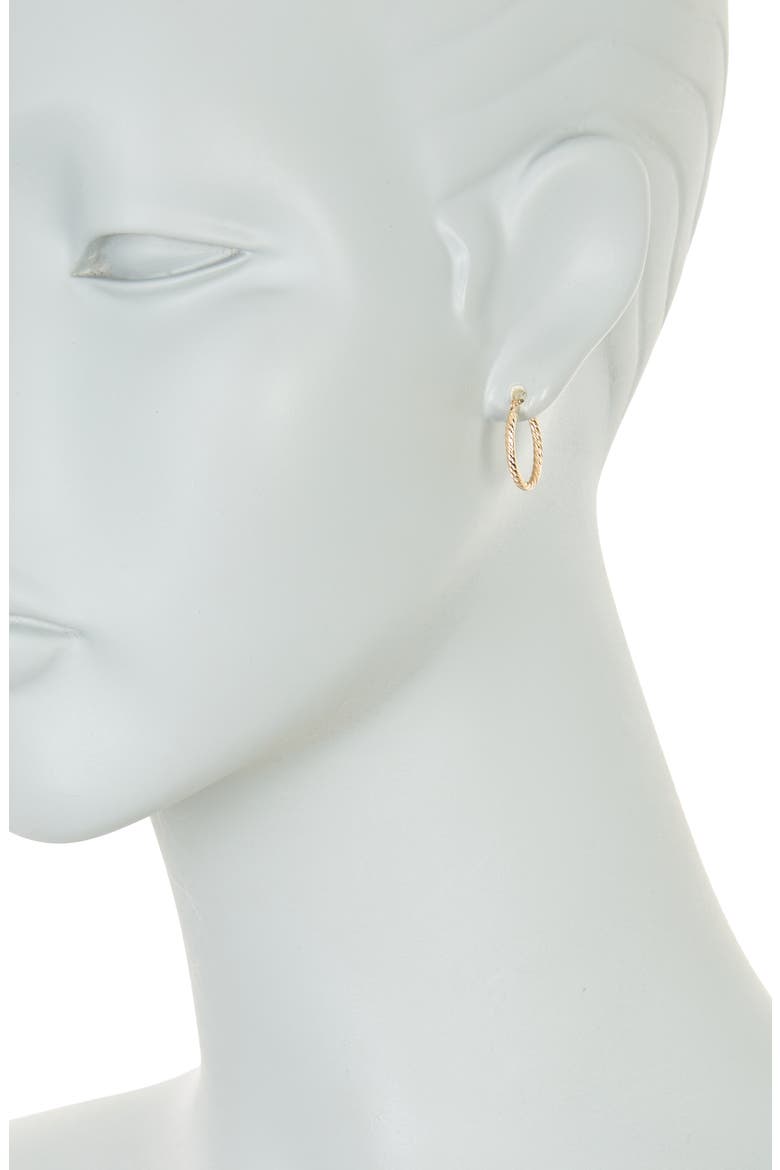 14K Yellow Gold 19mm Twisted Hoop Earrings, Alternate, color, GOLD