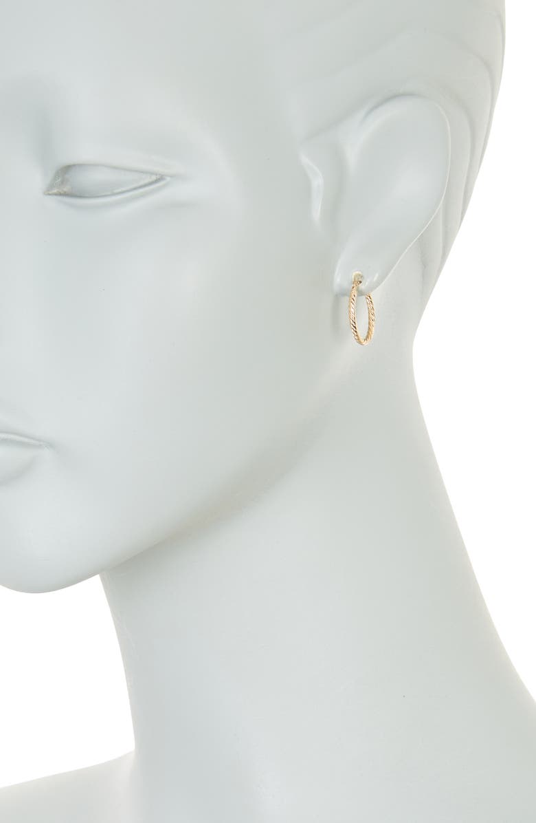 CANDELA JEWELRY 14K Yellow Gold 19mm Twisted Hoop Earrings, Alternate, color, 