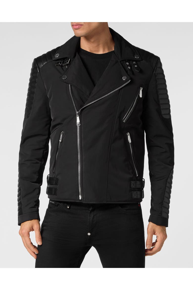 Biker Jacket Men, Main, color, black