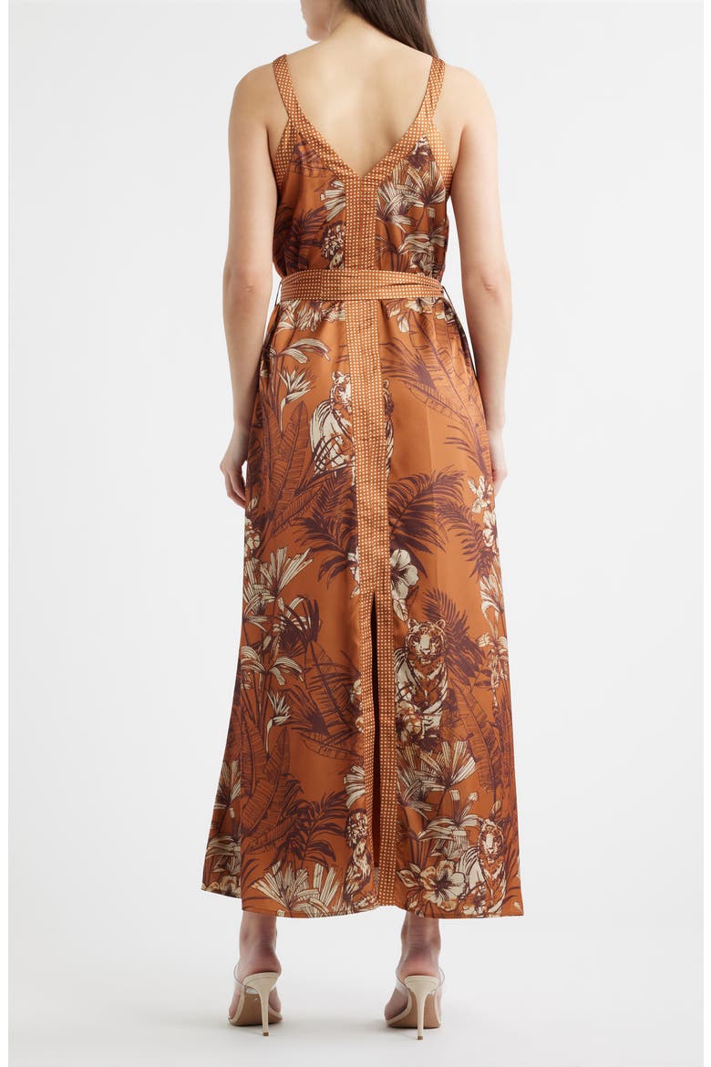 Aiza Mixed Print Dress, Alternate, color, AMBER MULTI