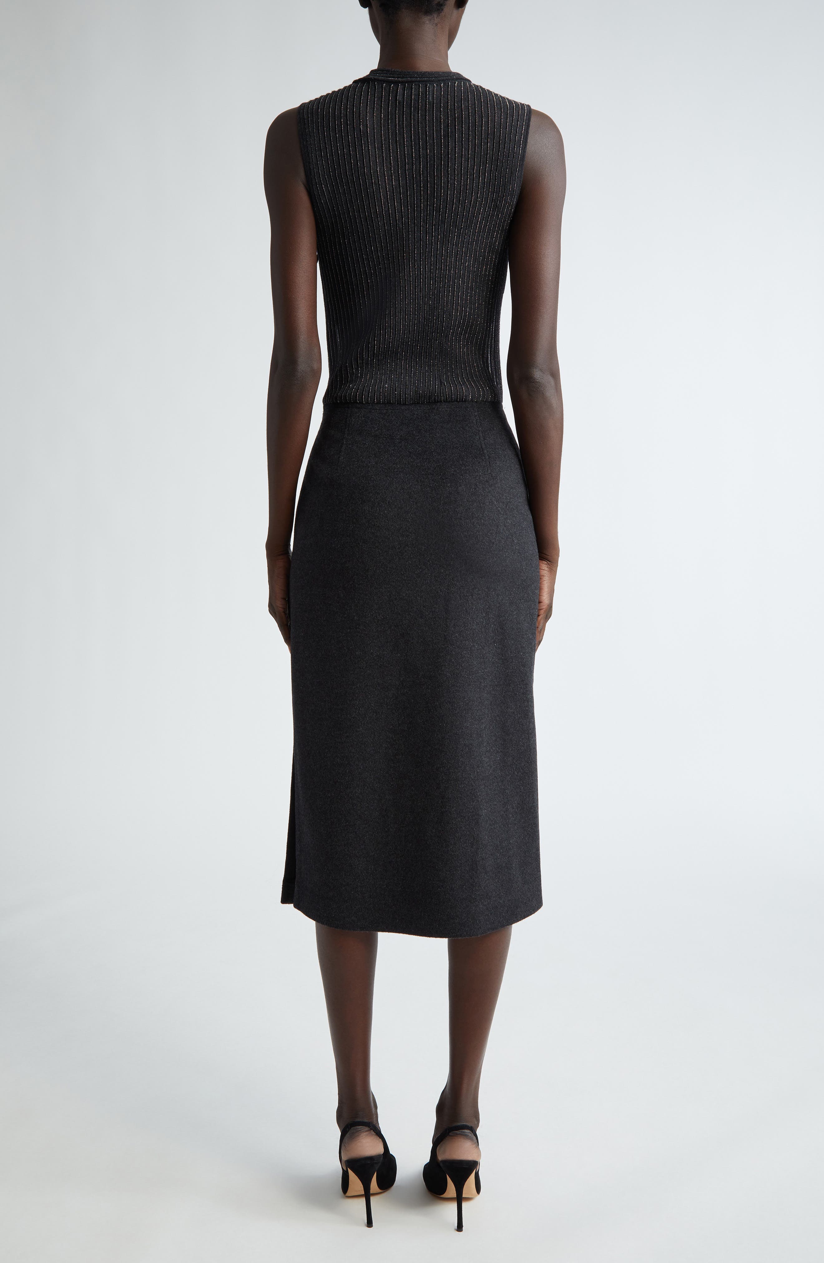 Mixed Media Midi Sweater Dress - image 2