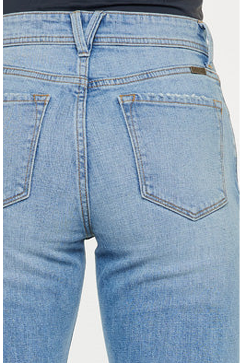 Nancy Essentials High Rise Slim Straight Leg Jeans, Alternate, color, Medium Light Wash
