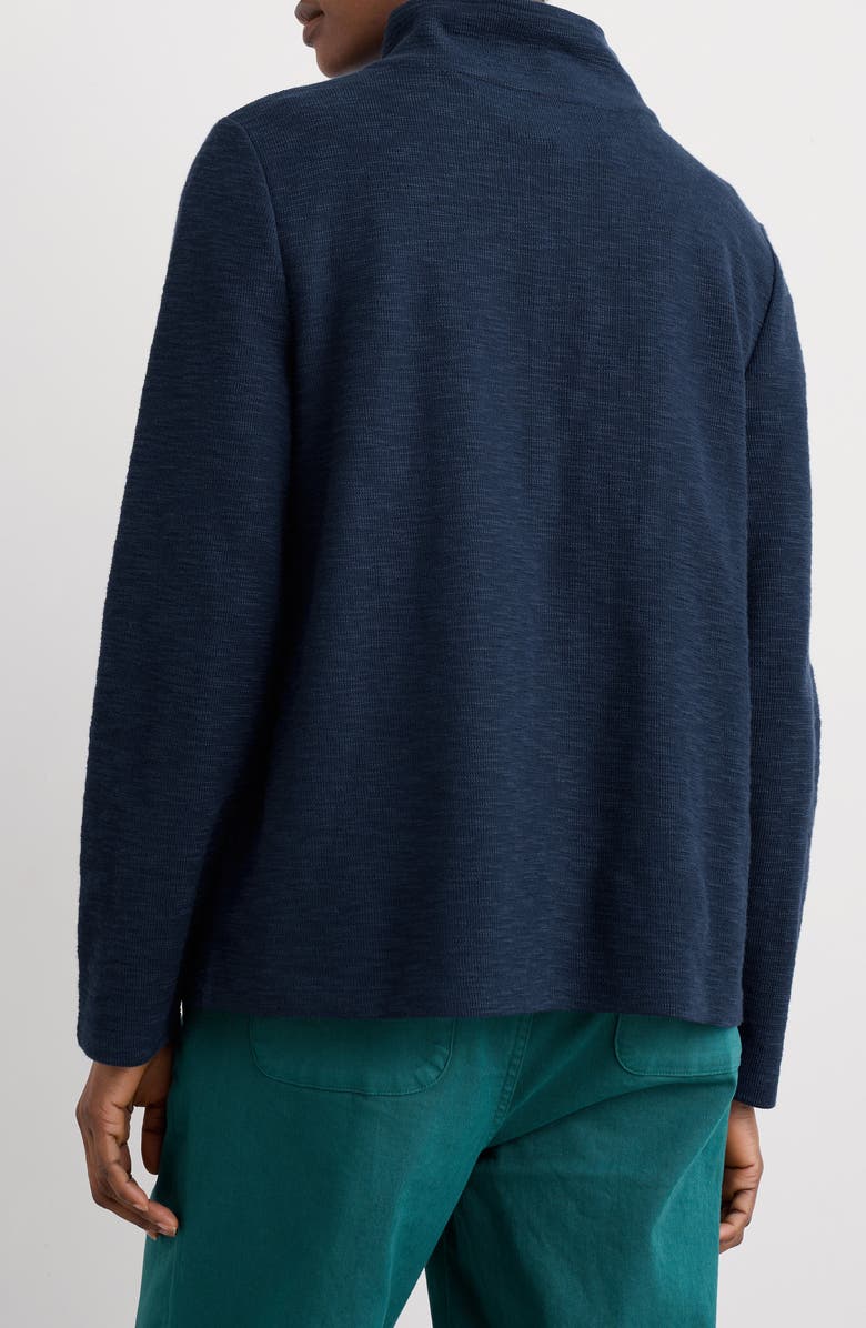 Seasalt Cornwall Last Boat Organic Cotton Half Placket Sweatshirt, Alternate, color, Maritime