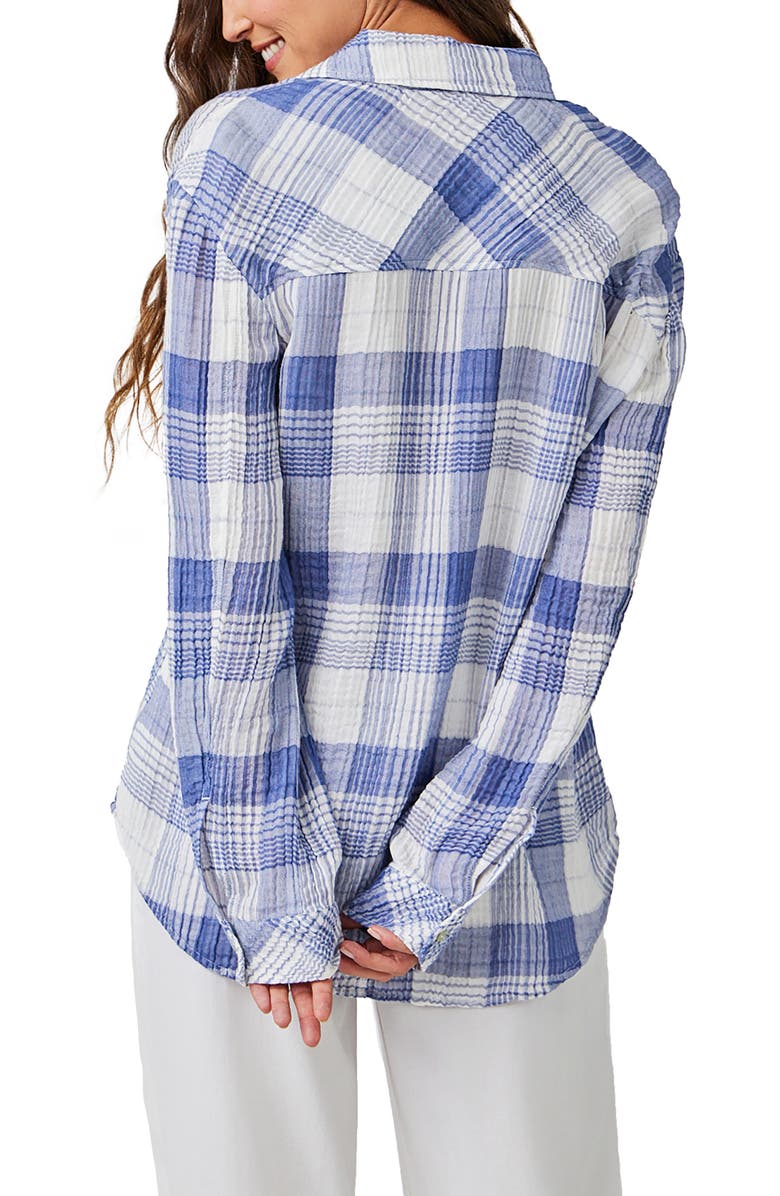 Bella Dahl Oversize Plaid Button-Up Shirt, Alternate, color, 