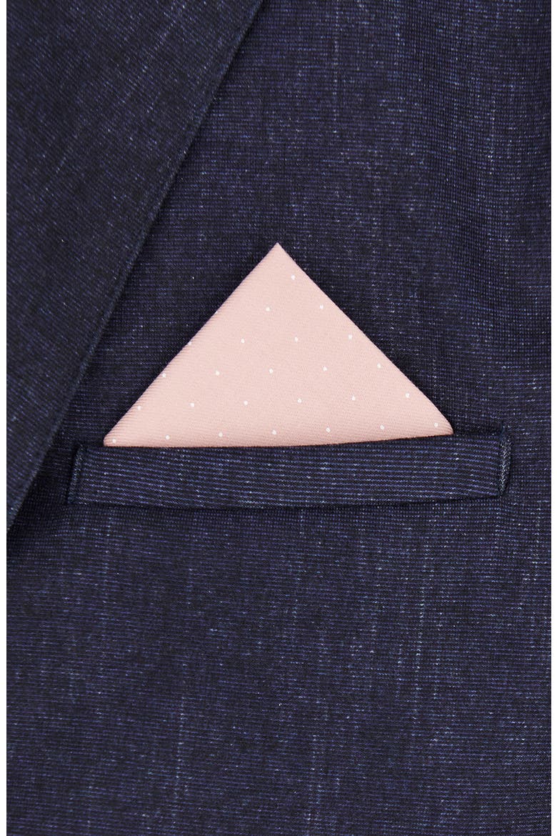 Dot Cotton Pocket Square, Alternate, color, ROSE QUARTZ