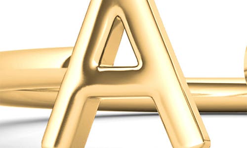 Hautecarat Lab Grown Diamond Letter Ring In 18k Yellow Gold - A