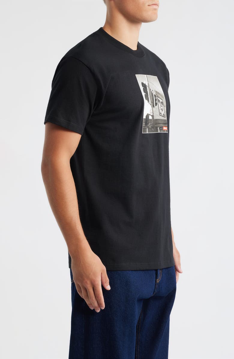 Obey Los Angeles Photo Graphic T-Shirt, Alternate, color, Black
