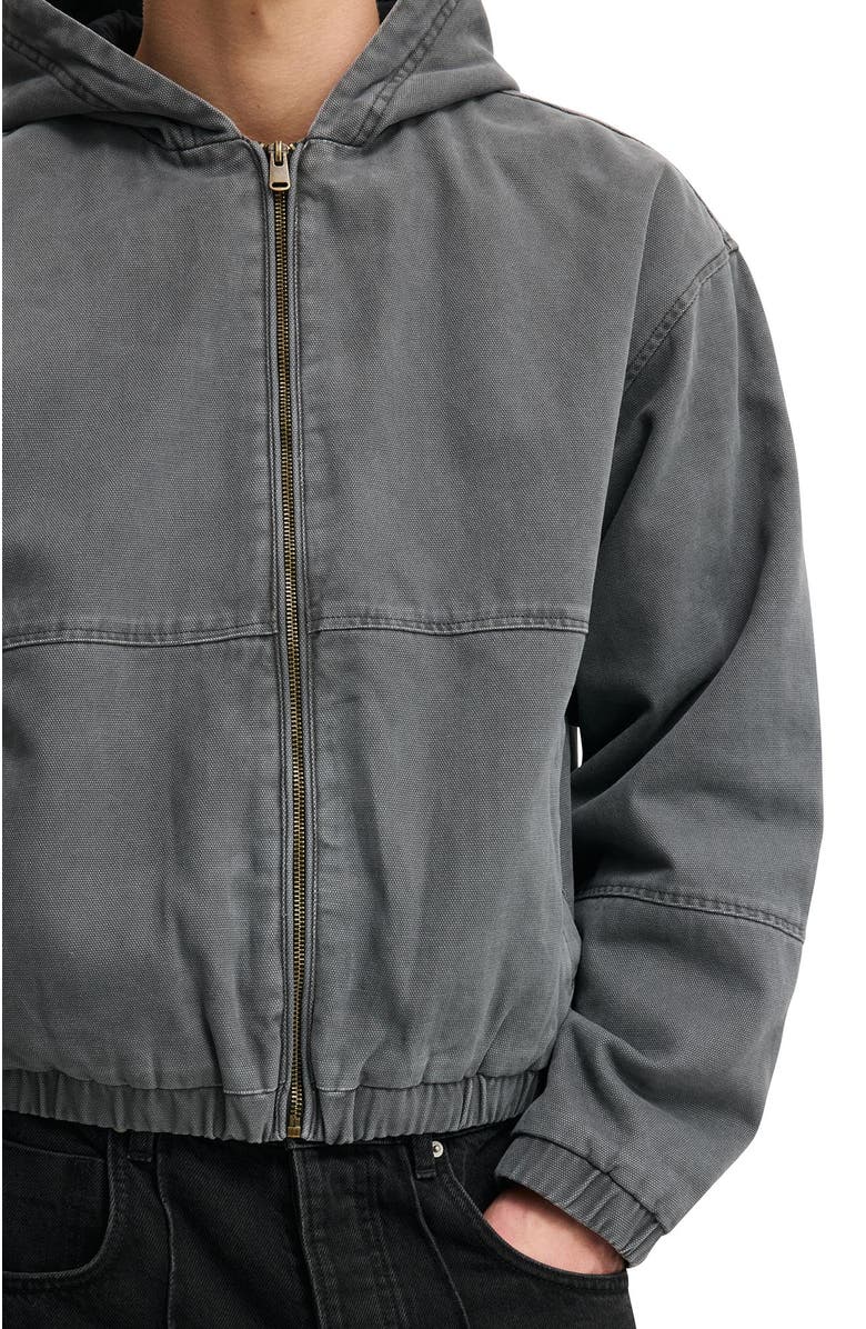 Cotton On Men's Cropped Hooded Bomber, Alternate, color, 