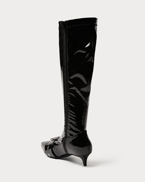 Weworewhat Knee High Buckle Boot In Black