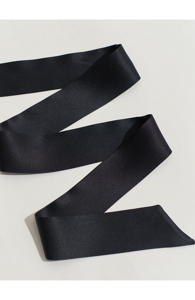 Lost Pattern NYC "La Collectionneuse" Silk Ribbon Scarf, Alternate, color, Black