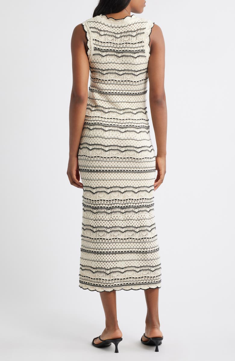 VERO MODA Madeira Open Stitch Cotton Blend Maxi Sweater Dress, Alternate, color, 