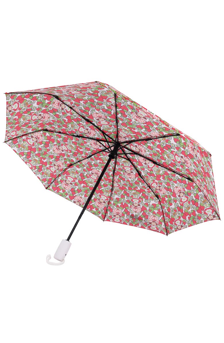 Strawberry Shortcake Toss Print Compact Umbrella, Alternate, color, Multi