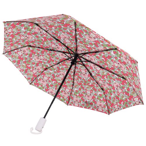Strawberry Shortcake Toss Print Compact Umbrella In Brown