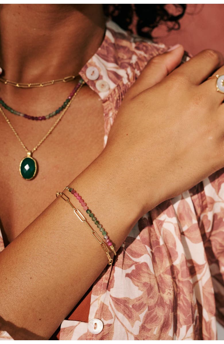 Murkani Tourmaline Bracelet, Alternate, color, Yellow Gold
