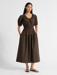 Albaray Gingham Midi Dress