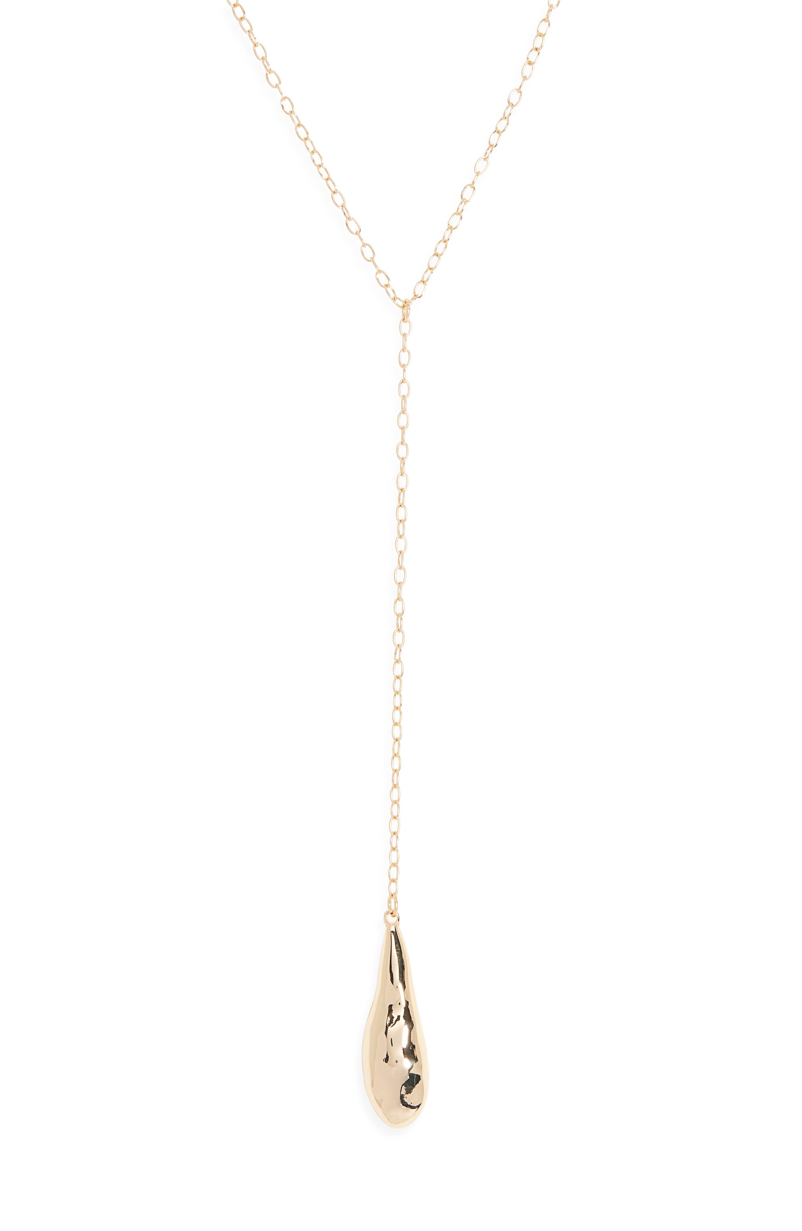 NORDSTROM RACK Teardrop Y-Drop Pendant Necklace