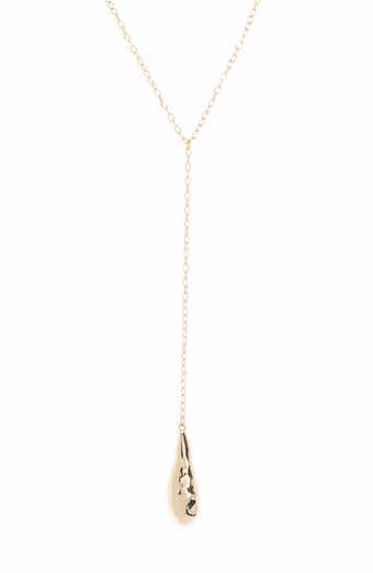 NORDSTROM RACK Teardrop Y-Drop Pendant Necklace