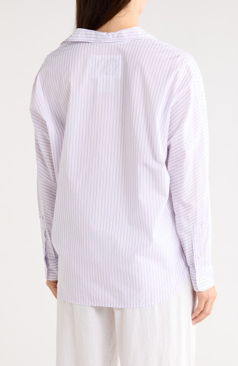 Frank & Eileen Continuous Cotton Button-Up Shirt, Alternate, color, Light Purple Stripe