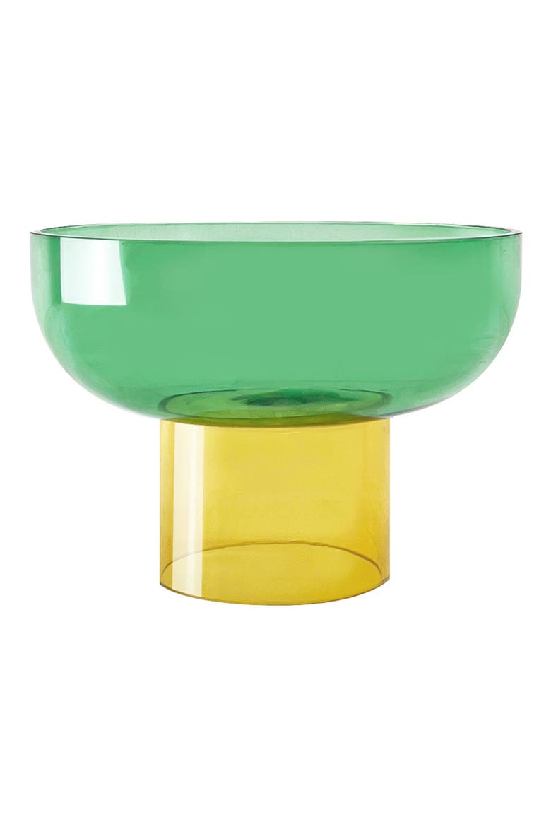Tip Top Glass Bowl, Main, color, YELLOW/ GREEN