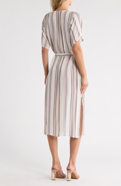 Amuse Society Last Dance Stripe Woven Shirtdress In Multi