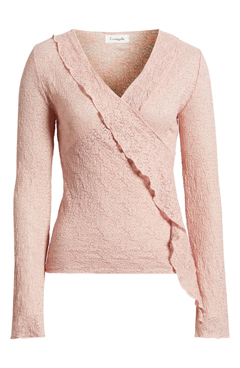 Loveappella Floral Lace Top, Alternate, color, Blush