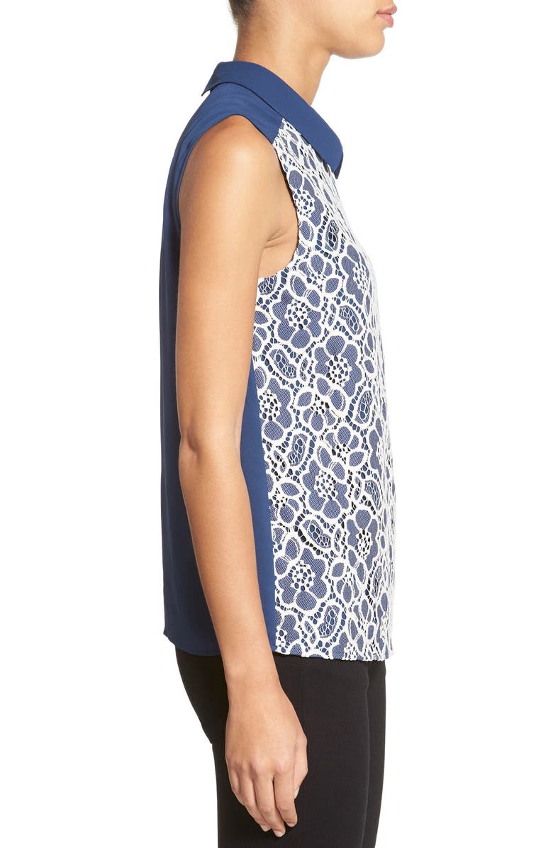 Halogen<sup>®</sup> Floral Front Collared Top, Alternate, color,