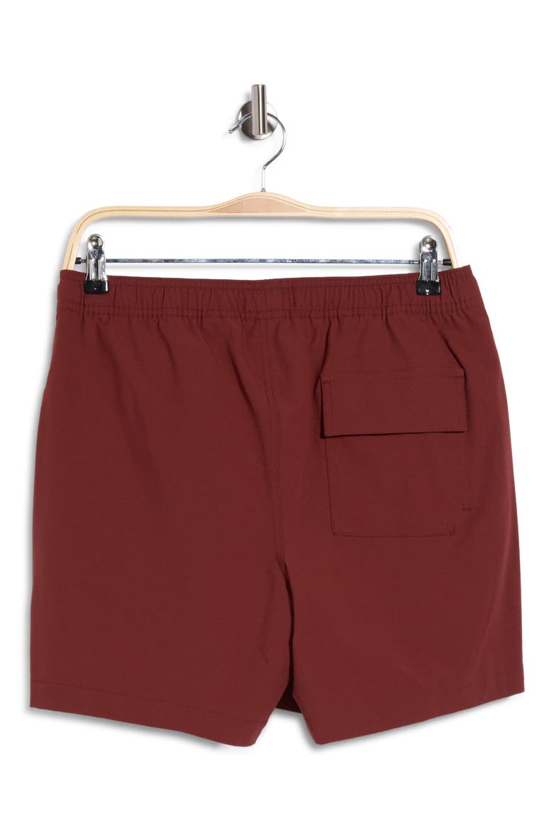 Piped Swim Shorts, Alternate, color, DEEP SATIN