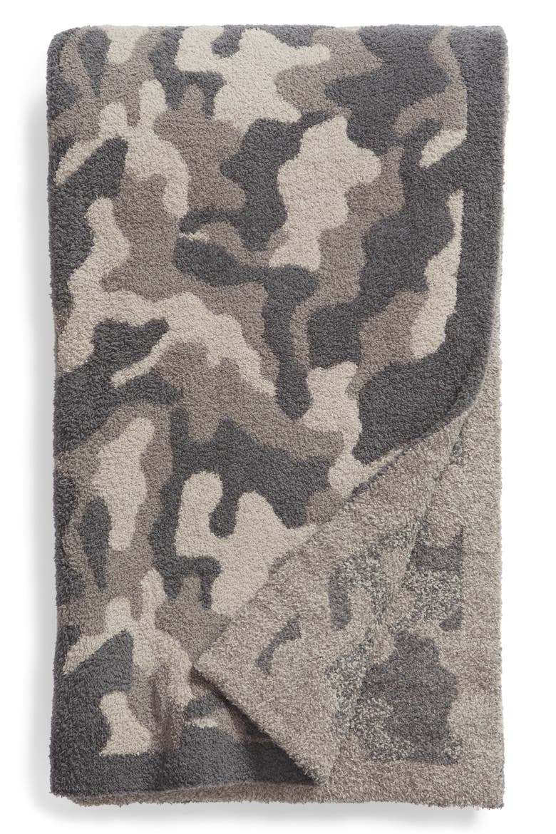 CozyChic® Camo Throw Blanket, Main, color, WARM GREY/ MULIT