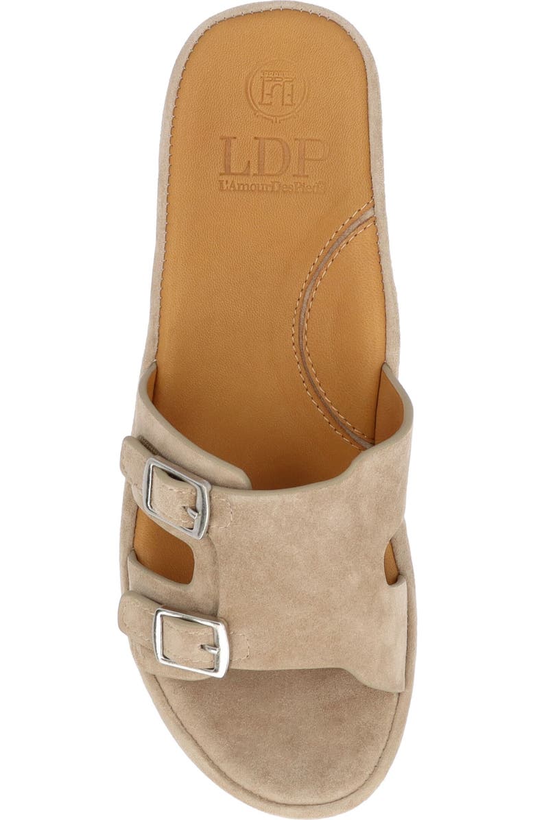 L'Amour des Pieds Careena Wedge Slide Sandal, Alternate, color, Taupe