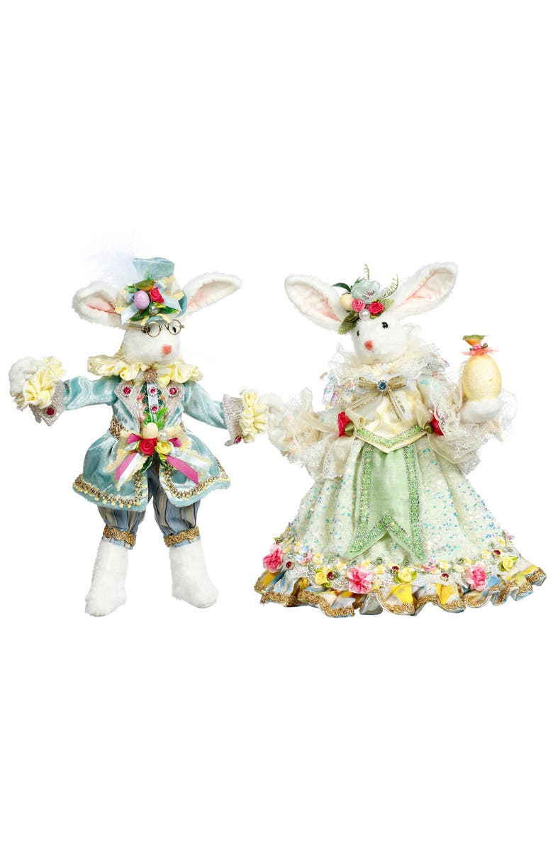 Mark Roberts Mr & Mrs Peter Rabbit, Set of 2, Small, Main, color, Pastel Green