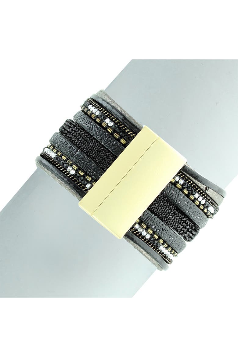 Blair Layered Magnetic Bracelet, Alternate, color, GOLD-BLACK