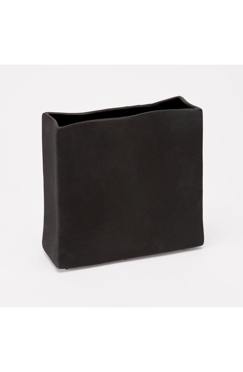 Dumae Rue Wide Vase, Main, color, Raw Noir