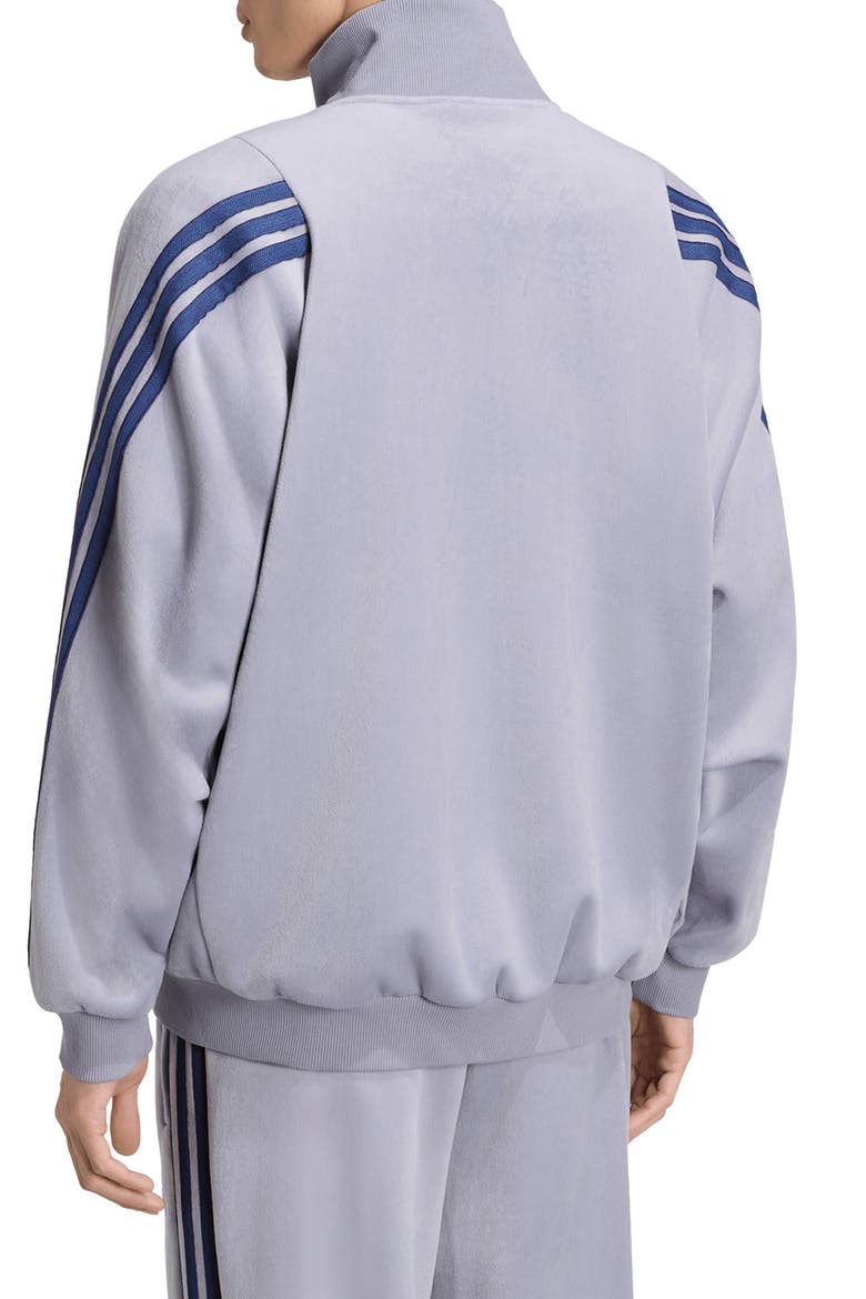 Velvet Track Jacket, Alternate, color, SLATE