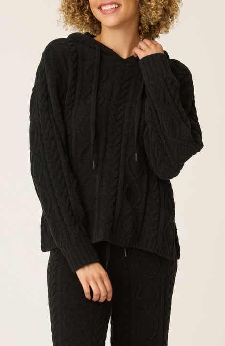 PJ Salvage Cozy Cable Knit Chenille Hoodie